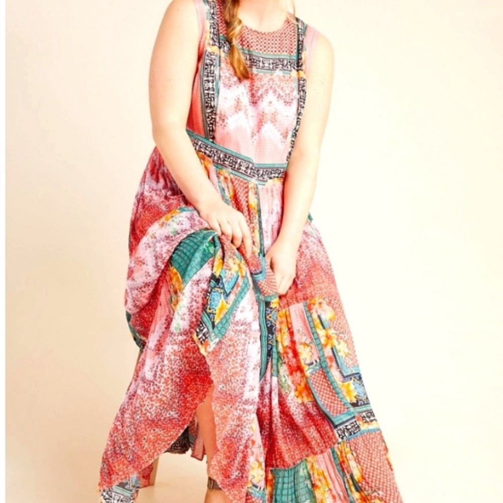 Anthropologie Bhanuni Jyoti Alessandra Maxi Dress 20W embroidered, beaded, gorg. - Picture 2 of 6